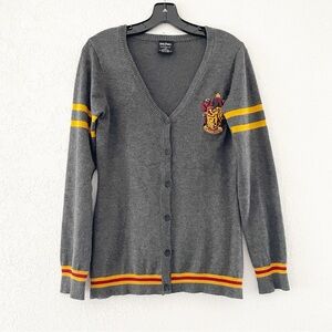 Harry Potter Gryffindor Women's Gray Cardigan Size M